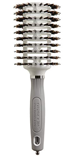 Olivia Garden Ceramic + Ion Turbo Vent Combo Hair Brush (ionic & 100% boar bristles) CITV-COGD (Grande 3 1/4")