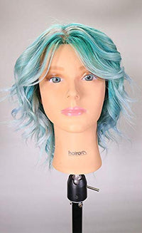 HairArt Cosmetology Mannequin Head (Olivia 12") with 100% European Hair, Color Level 10 Blonde