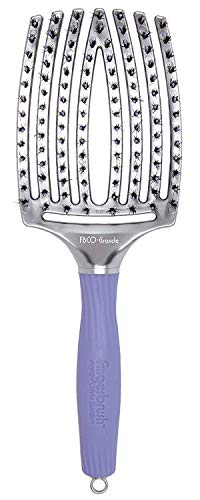 Olivia Garden FingerBrush Scalp-Hugging & Vented Combo Paddle Hair Brush (ionic & 100% boar bristles)