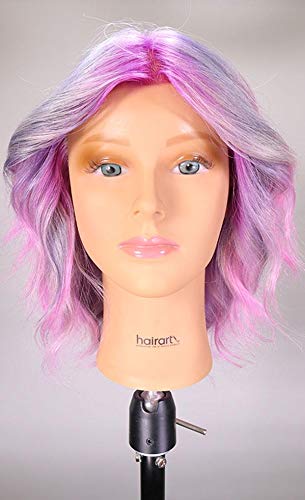 HairArt Cosmetology Mannequin Head (Olivia 12") with 100% European Hair, Color Level 10 Blonde