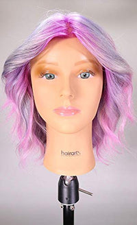 HairArt Cosmetology Mannequin Head (Olivia 12") with 100% European Hair, Color Level 10 Blonde