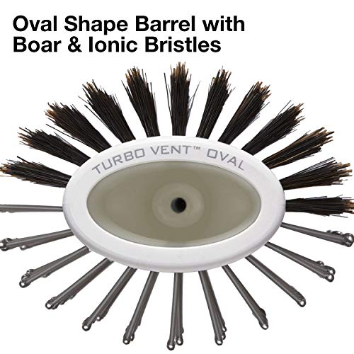 Olivia Garden Turbo Vent Oval Twin & 100% Boar Hair Brush