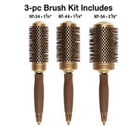 Olivia Garden NewCycle Round Thermal Hair Brush (not electrical) with ceramic barrel, ionic technology and made from 100% recycled material (except bristles)