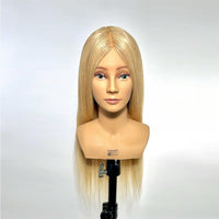 Ava plus, Deluxe Lesson Head 24" 100% blonde Human Hair with extra density