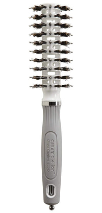 Olivia Garden Ceramic + Ion Turbo Vent Combo Hair Brush (ionic & 100% boar bristles) (Petite 2")