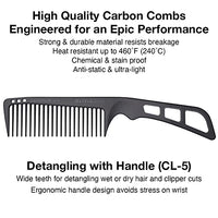 Olivia Garden CarbonLite carbon combs, totally snag-free, ultra-light, high heat resistant, durable and anti-static