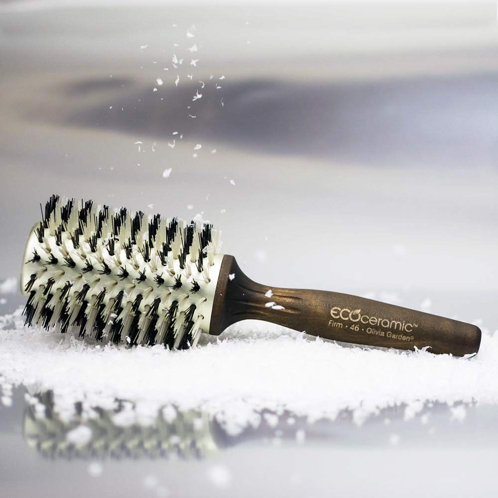 Olivia Garden Eco Ceramic Firm Bristles Round Thermal Hair Brush