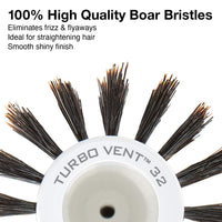 Olivia Garden Ceramic and Ion Turbo Vent 100% Boar Bristle Round Hair Brush