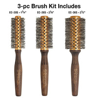 Olivia Garden EcoCeramic Soft Bristles Round Thermal Hair Brush (not electrical)