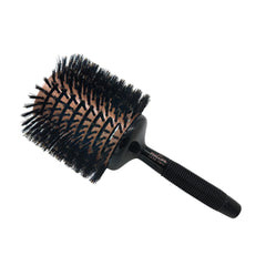 Phillips Brush Luxe Tourmaline Monster Vent 1 Professional Hair Brush (5” Diameter Barrel) - Vented Hairbrush Nylon Reinforced Boar Hair Bristles, Sleek Rose Gold & Black Color