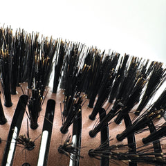 Phillips Brush Luxe Tourmaline Monster Vent 1 Professional Hair Brush (5” Diameter Barrel) - Vented Hairbrush Nylon Reinforced Boar Hair Bristles, Sleek Rose Gold & Black Color