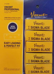 Vincent Sigma Blade 35mm Single Edge Platinum Coated Stainless Steel