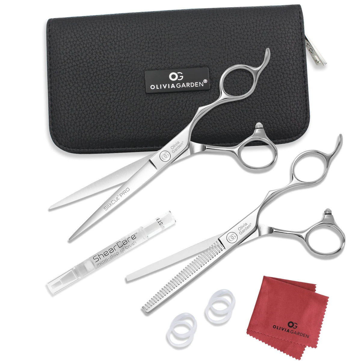 Olivia Garden SilkCutPro Professional Hairdressing Shear and Thinner Intro Case