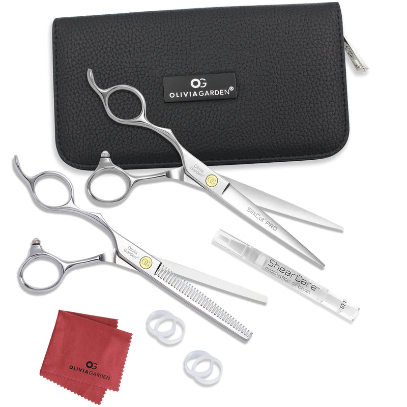 Olivia Garden SilkCutPro Professional Hairdressing Shear and Thinner Intro Case - LEFT HANDED