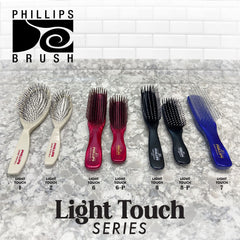 Phillips Brush Sapphire Blue Light Touch 6 Hair Brush - Part of the Gem Collection (Sapphire)