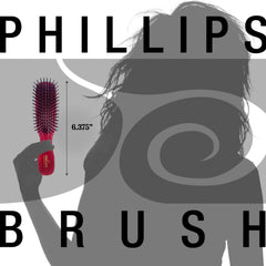 Phillips Brush Emerald Light Touch 6-P Hair Brush - Part of the Gem Collection (Purse sized)