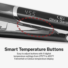 Olivia Garden Titanium + Ion 1 inch High Performance Titanium Professional Flat Iron Dual Voltage with Heat Resistant Heat Mat. Ultra Smooth & snag-Free Rounded Body Edge to Easily straighten, Create Flips, Curls, Twists, or Spirals.