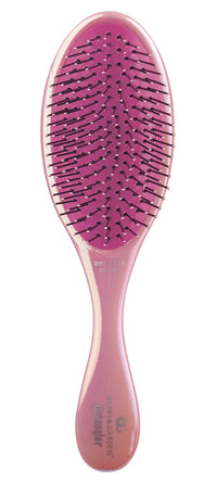 Olivia Garden Opal OG Brush Detangler, removable cushion, scalp hugging shape massages the scalp, for wet or dry hair, for women, men and children, Fine to Medium hair, Opal