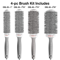 Olivia Garden Ceramic + Ion Round Thermal Hair Brush, CIXL-35 (1 3/8