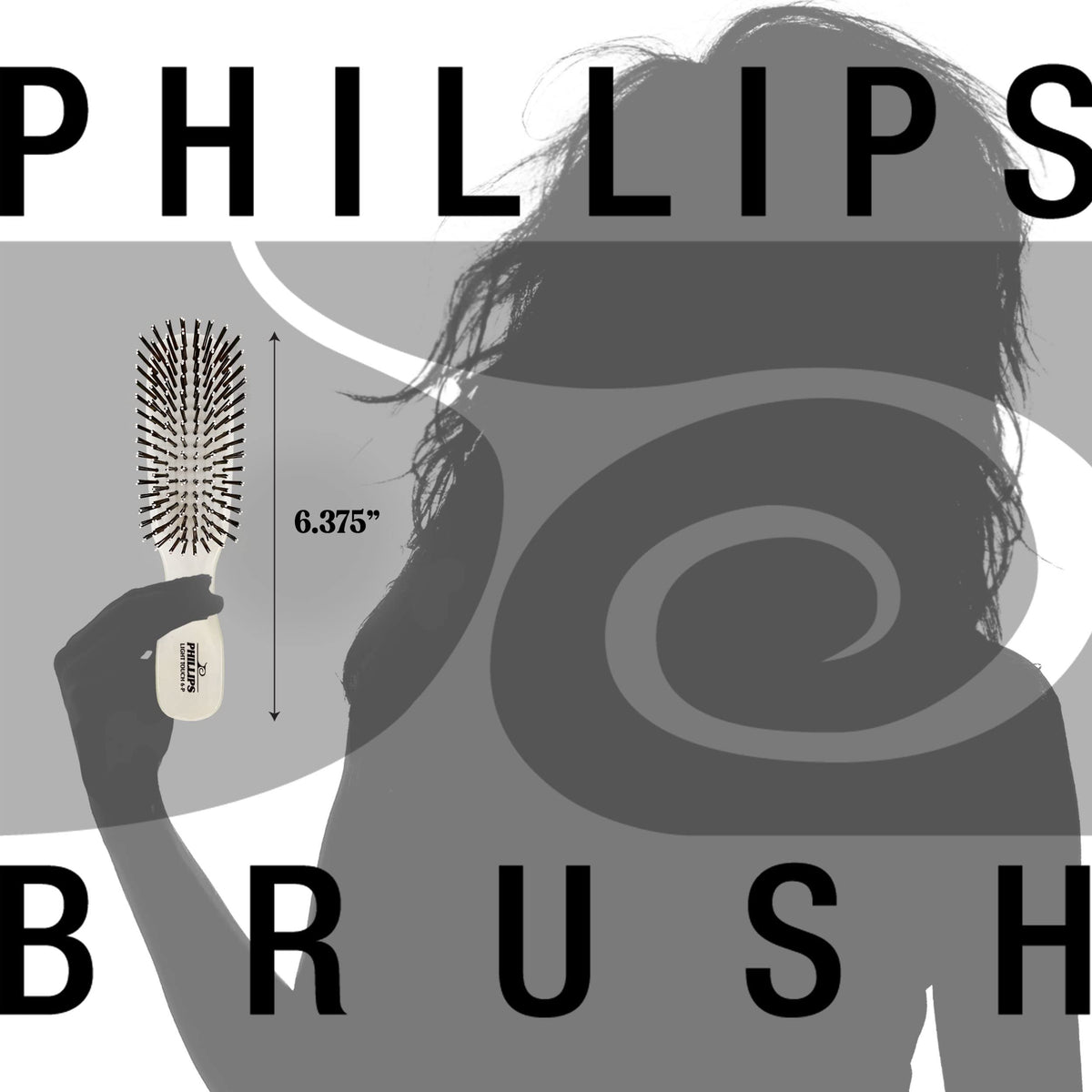 Phillips Brush Light Touch Brush 6P Hair Brush (Purse Size)