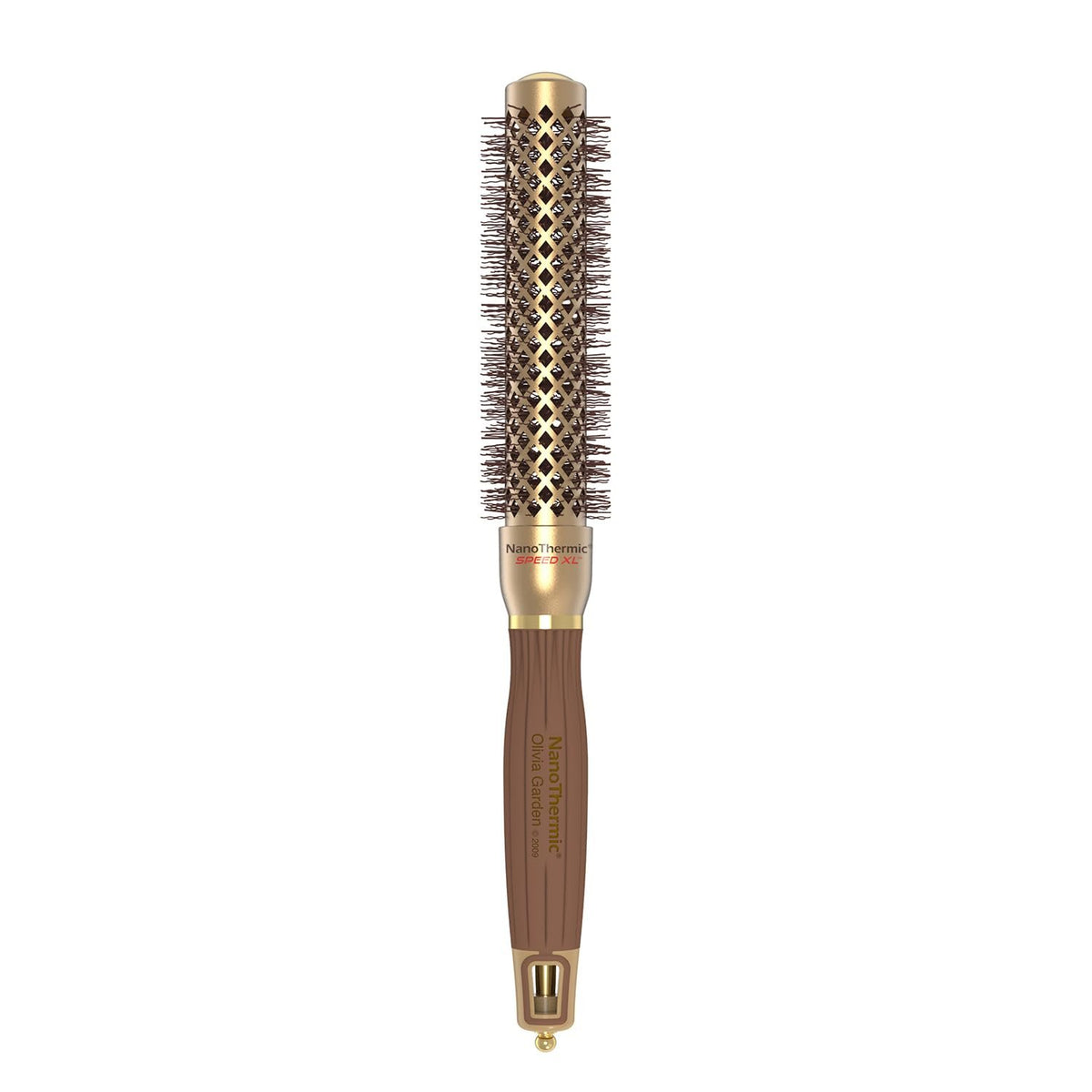 Olivia Garden NanoThermic Speed XL Extra-Long Barrel Thermal Round Hair Brush with ergonomic non-slip handle (not electrical)