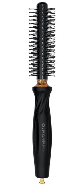 Olivia Garden OG Barber round brush with Ceramic Coated Barrel, quick drying and v-shaped bristles for easy styling on men hair, 1/2 inch