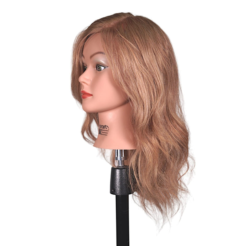 Brooke [100% Remy Human Hair Mannequin], Ideal for Braiding & Haircuts, Cosmetology Practice Doll