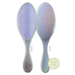 Olivia Garden Opal OG Brush Detangler, removable cushion, scalp hugging shape massages the scalp, for wet or dry hair, for women, men and children, Fine to Medium hair, Opal Purple