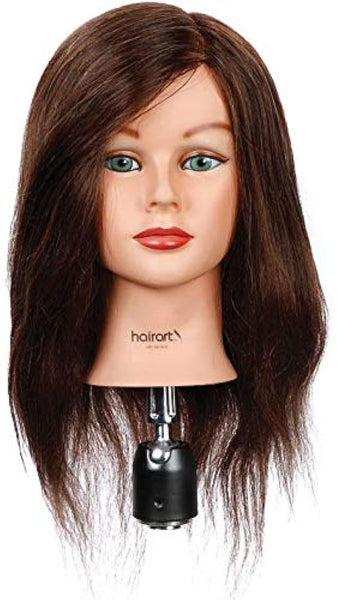 HairArt Cosmetology Mannequin Head (Sue) 18" 100% Human Hair