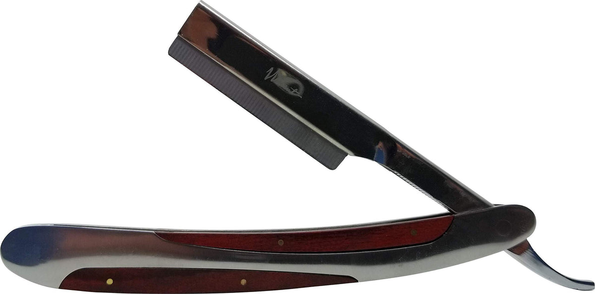 Vincent 58MM Ice Razor Collection Del Segno Straight Razor, Red Mahogany