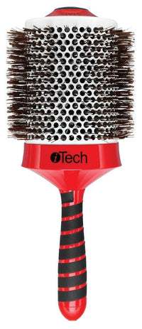 HairArt Itech Magnetic Tourmaline Boar and Nylon Bristle Hair Brush, 4 1/4 Inch