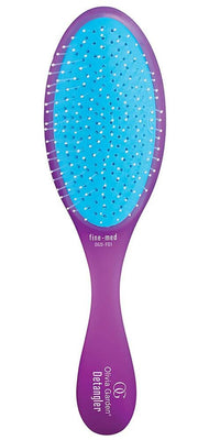 Olivia Garden OG Brush Detangler, removable cushion, scalp hugging shape massages the scalp, for wet or dry hair, for women, men and children, Fine to Medium hair, Black