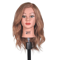 Brooke [100% Remy Human Hair Mannequin], Ideal for Braiding & Haircuts, Cosmetology Practice Doll