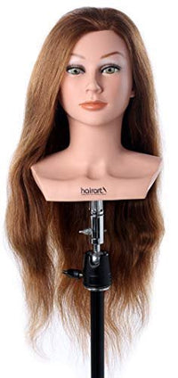 HairArt Cosmetology Mannequin Head (Tessa #4224) 100% Human Hair 24" Length w/Shoulder Platform