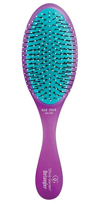 Olivia Garden OG Brush Detangler, removable cushion, scalp hugging shape massages the scalp, for wet or dry hair, for women, men and children, Fine to Medium hair, Black