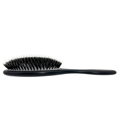 Phillips Brush Imperial Black Oval Cushion Boar Hair Bristles Reinforced by Nylon, Anti-Static Anti-Frizz