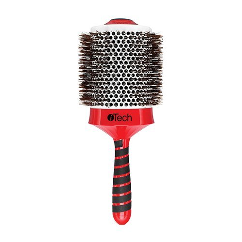 HairArt Itech Magnetic Tourmaline Boar and Nylon Bristle Hair Brush, 4 1/4 Inch