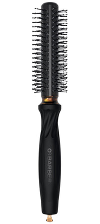 Olivia Garden OG Barber round brush with Ceramic Coated Barrel, quick drying and v-shaped bristles for easy styling on men hair, 1/2 inch