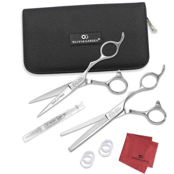 Olivia Garden SilkCutPro Professional Hairdressing Shear and Thinner Intro Case