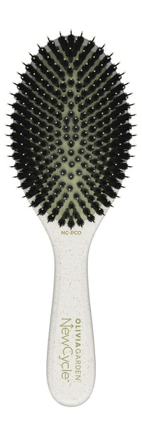 Olivia Garden NewCycle Professional Hair Brush is made from 100% recycled materials (except bristles and cushion), styles all hair types quickly and creates long lasting styles