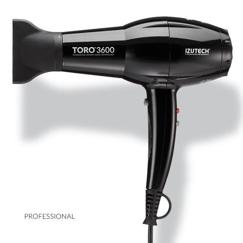 Izutech Toro3600 Tourmaline Ceramic Nano Technology Hair Dryer, Black