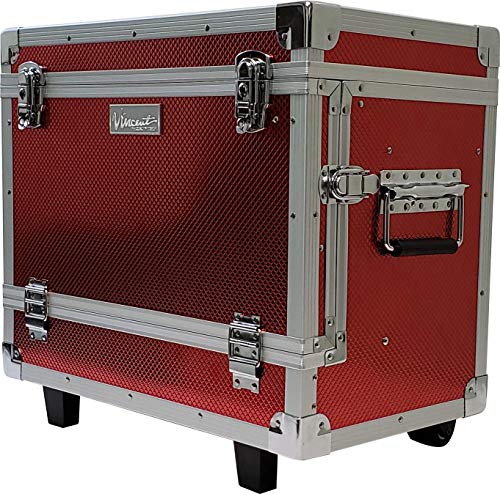 Master Case Barber Stylist Travel Case on Wheels, Red