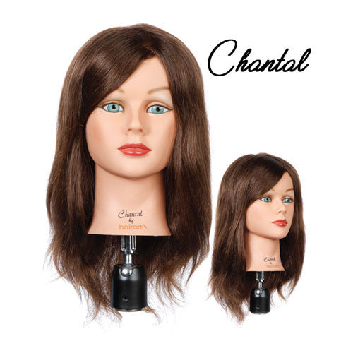 Chantal Virgin European Hair Mannequin Head - Dark Brown